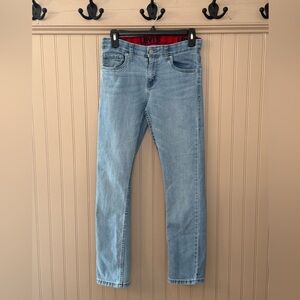 Levi’s Girls Size 14 Light Wash Stretch Denim Jeans Straight Leg Youth